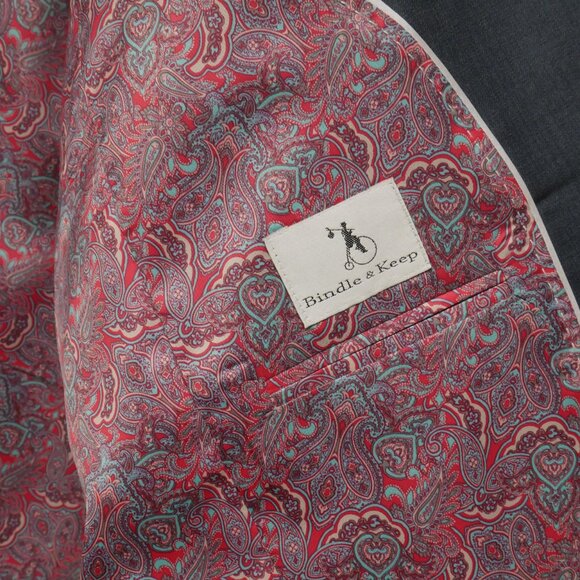 Bindle & Keep Bespoke 2-Piece Suit Steel Blue LGBTQ *Read for Size* - Picture 3 of 16